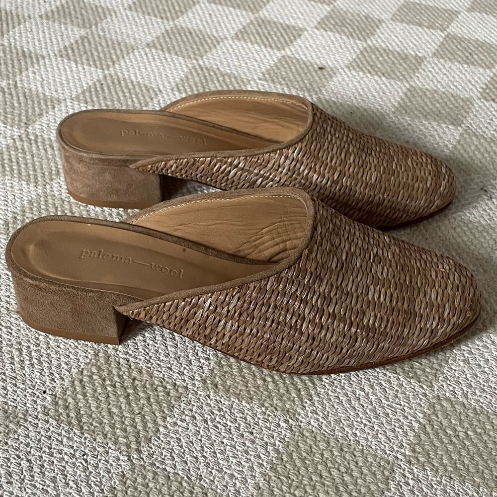 Paloma Wool Woven Raffia Pia Mule